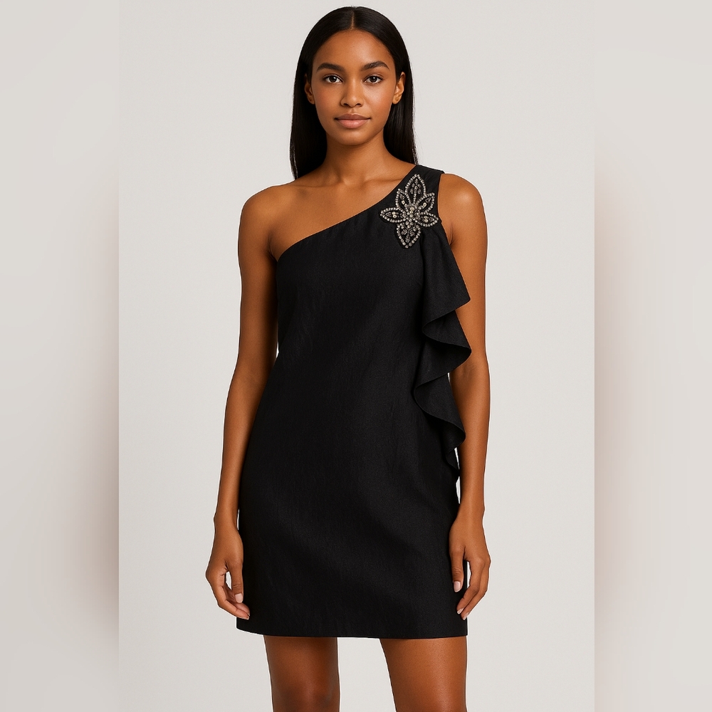 NEW! Alexia Admor Black One-Shoulder Dress